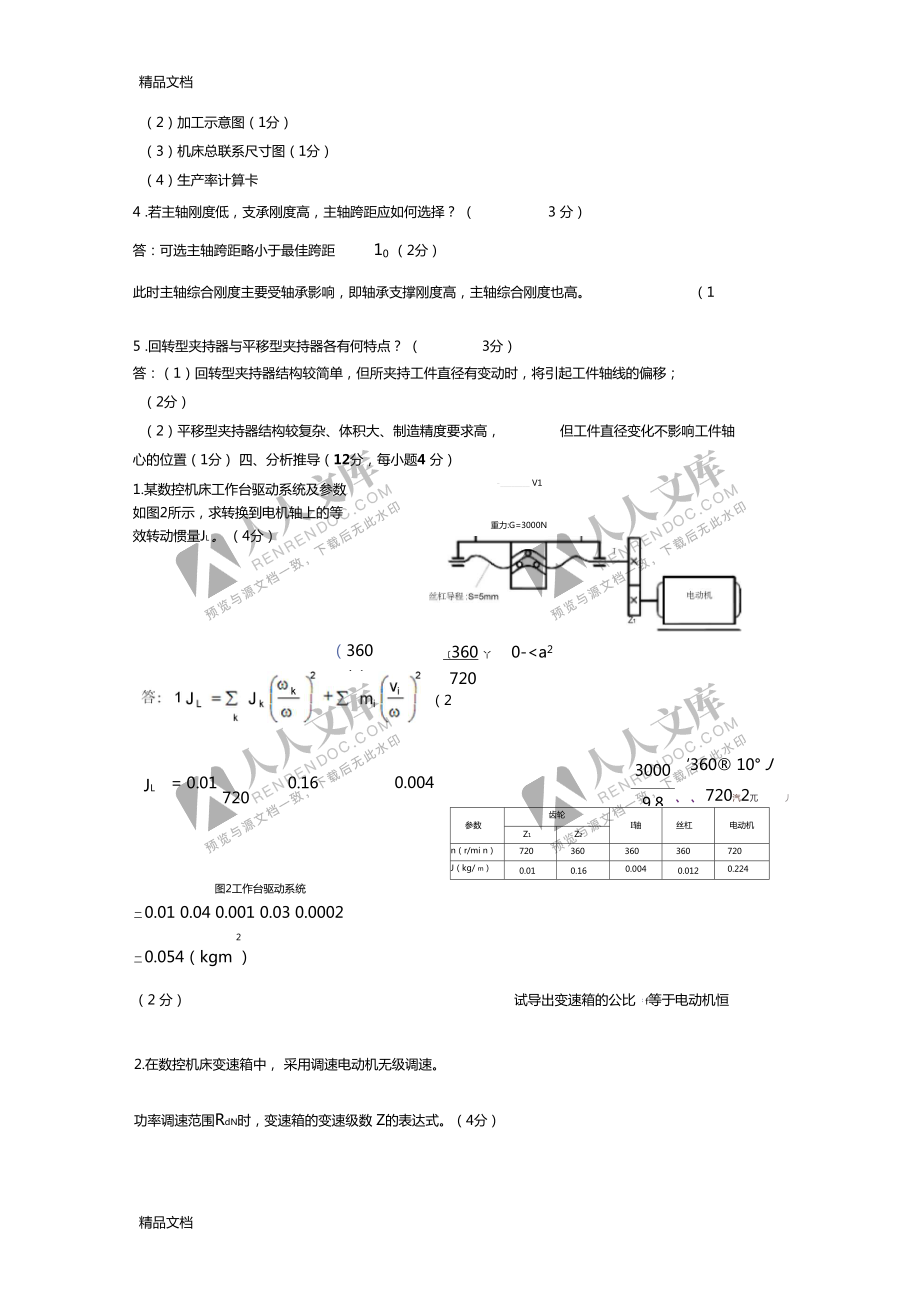 最新自學考試機械制造裝備設計模擬試題3答案